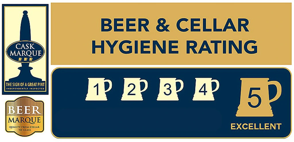 Cask Marque: Beer and Cellar Hygiene rating 5 out of 5