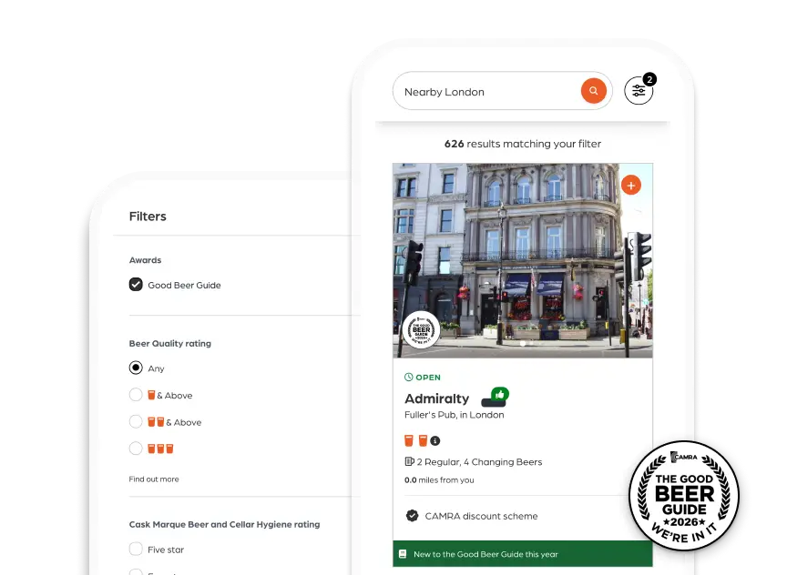 Good Beer Guide preview on mobile